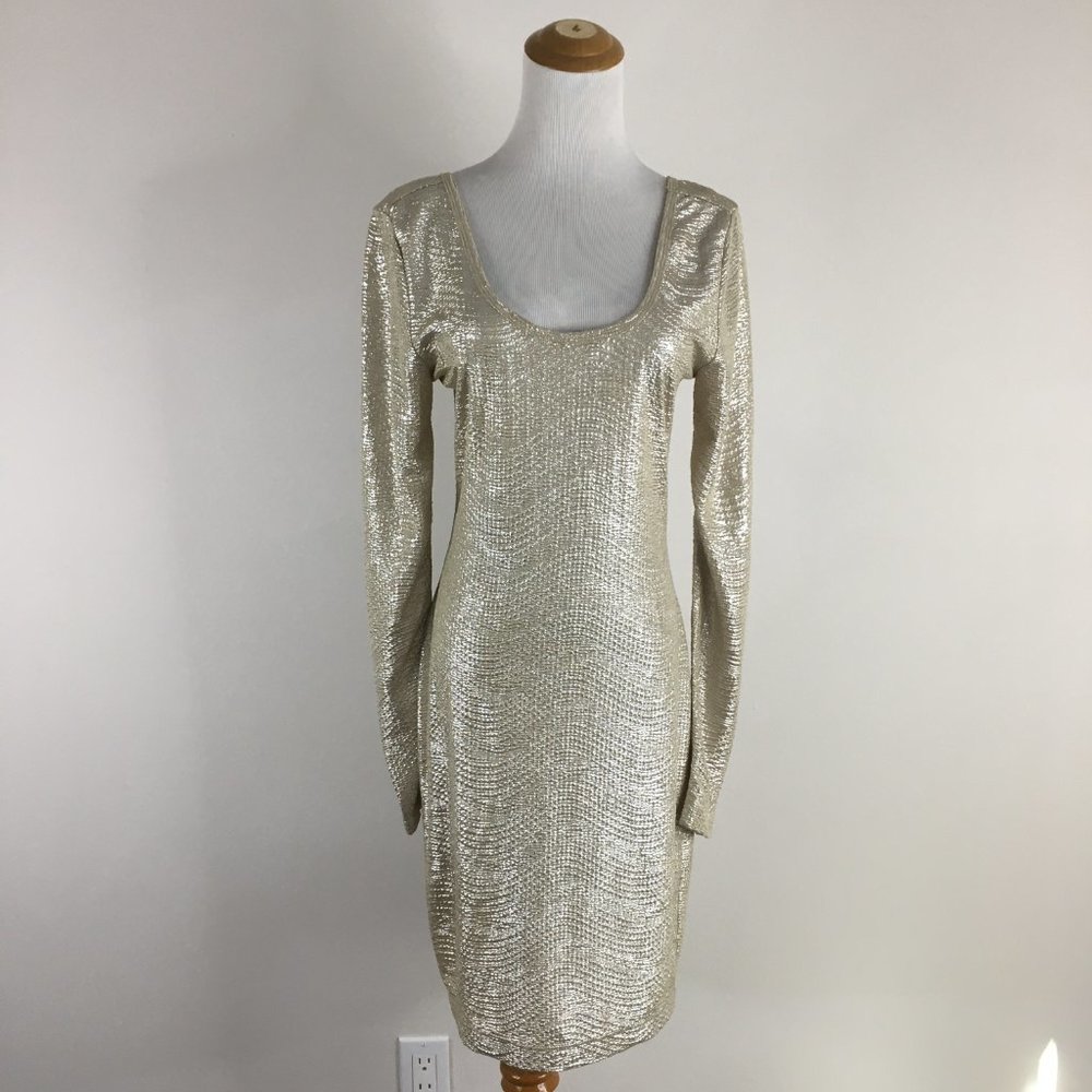 Bcbgeneration Gold Subtle Silver Textured Scoop N… - image 4